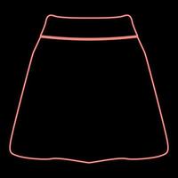 jupe néon couleur rouge illustration vectorielle image de style plat vecteur
