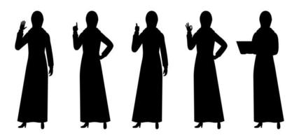 vecteur de silhouettes de femme arabe