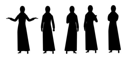 silhouettes de femme arabe vecteur eps 10