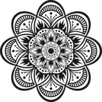 mandala de vecteur, noir et blanc vecteur