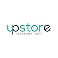 upstore boutique en ligne démo logo design vecteur gratuit