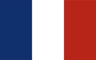 drapeau web de la dimension et des couleurs de la proportion officielle de la france. illustration vectorielle