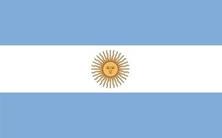 drapeau de la dimension et des couleurs de la proportion officielle de l'argentine. illustration vectorielle vecteur