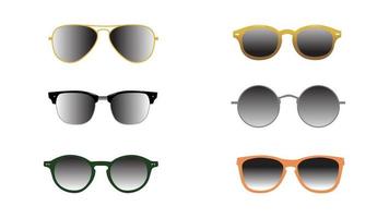lunettes de soleil élégantes modernes set illustration vectorielle