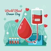 journée mondiale du don de sang vecteur