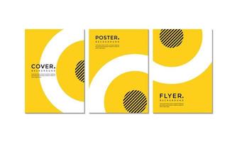 conception de modèle de couverture, affiche et flyer jaune minimal vecteur