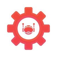 icône de modèle de conception de logo de gradient d'engrenage de robot vecteur