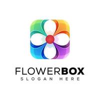 fleur abstraite colorée ou modèle de vecteur de conception de logo dégradé floral