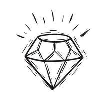 diamants, style dessiné à la main, illustration vectorielle. vecteur