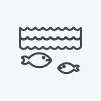icône vie sous l'eau. adapté au symbole communautaire. style de ligne. conception simple modifiable. vecteur de modèle de conception. illustration de symbole simple