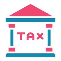 illustration vectorielle d'icône de taxe bancaire. vecteur