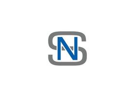 icône de vecteur de conception de logo initial sn
