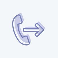 icône transfert d'appel. adapté au symbole des applications mobiles. style bicolore. conception simple modifiable. vecteur de modèle de conception. illustration de symbole simple