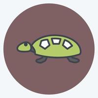 icône tortue. adapté au symbole de la mer. style de couleur assortie. conception simple modifiable. vecteur de modèle de conception. illustration de symbole simple