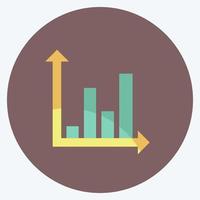 icône analyse statistique. adapté au symbole d'analyse de données. style plat. conception simple modifiable. vecteur de modèle de conception. illustration de symbole simple