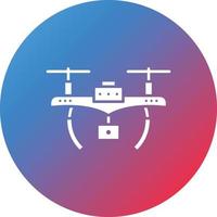icône de fond dégradé cercle glyphe drone vecteur