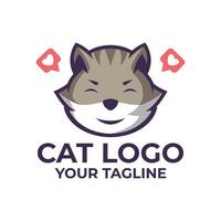 modèles de logo de dessin animé de chat vecteur