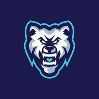 modèles de logo de mascotte d'ours vecteur