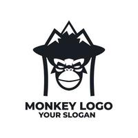 modèles de conception de logo de singe de montagne vecteur