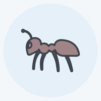 icône fourmi 2. adapté au symbole animal. style de couleur assortie. conception simple modifiable. vecteur de modèle de conception. illustration de symbole simple