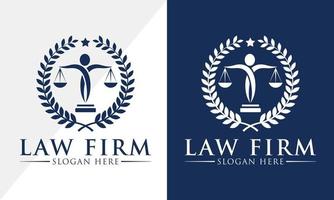 création de logo de cabinet d'avocats, modèle vectoriel de logo d'avocat
