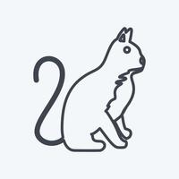 icône chat. adapté au symbole animal. style de ligne. conception simple modifiable. vecteur de modèle de conception. illustration de symbole simple