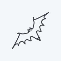 icône chauve-souris. adapté au symbole animal. style de ligne. conception simple modifiable. vecteur de modèle de conception. illustration de symbole simple