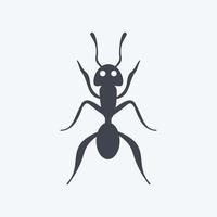 icône fourmi 1. convient au symbole animal. style de glyphe. conception simple modifiable. vecteur de modèle de conception. illustration de symbole simple