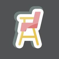 chaise bébé autocollant. adapté au symbole du bébé. conception simple modifiable. vecteur de modèle de conception. illustration de symbole simple