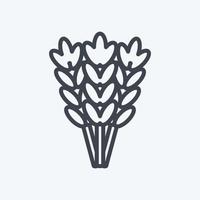 icône blé. adapté au symbole du jardin. style de ligne. conception simple modifiable. vecteur de modèle de conception. illustration de symbole simple