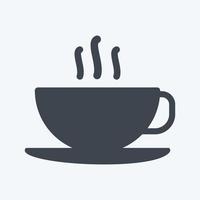 icône tasse à café. adapté au symbole de mariage. style de glyphe. conception simple modifiable. vecteur de modèle de conception. illustration de symbole simple