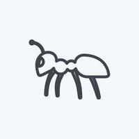 icône fourmi 2. adapté au symbole animal. style de ligne. conception simple modifiable. vecteur de modèle de conception. illustration de symbole simple