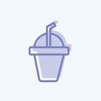 icône frappe congelée. adapté au symbole de boisson. style bicolore. conception simple modifiable. vecteur de modèle de conception. illustration de symbole simple