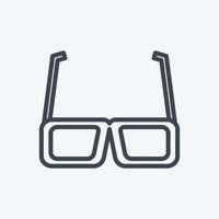 lunettes d'icône. adapté au symbole du parti. style de ligne. conception simple modifiable. vecteur de modèle de conception. illustration de symbole simple