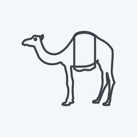 icône chameau. adapté au symbole animal. style de ligne. conception simple modifiable. vecteur de modèle de conception. illustration de symbole simple