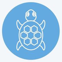 icône tortue. adapté au symbole animal. façon yeux bleus. conception simple modifiable. vecteur de modèle de conception. illustration de symbole simple