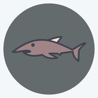 icône requin 1. adapté au symbole de la mer. style de couleur assortie. conception simple modifiable. vecteur de modèle de conception. illustration de symbole simple