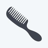 brosse à cheveux icône. adapté au symbole de soins de beauté. style de glyphe. conception simple modifiable. vecteur de modèle de conception. illustration de symbole simple