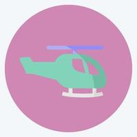 icône hélicoptère. adapté au symbole du jouet. style plat. conception simple modifiable. vecteur de modèle de conception. illustration de symbole simple