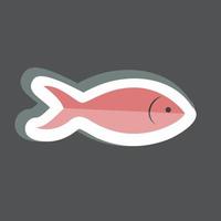 poisson autocollant. adapté au symbole animal. conception simple modifiable. vecteur de modèle de conception. illustration de symbole simple