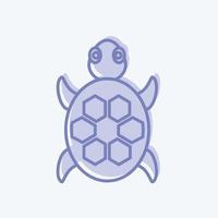 icône tortue. adapté au symbole animal. style bicolore. conception simple modifiable. vecteur de modèle de conception. illustration de symbole simple