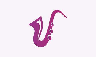 vecteur de saxophone icône, logo saxophone