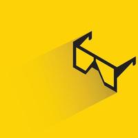 icône de lunettes de mode sur fond jaune vecteur