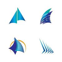 voile logo vecteur icône concept illustration modèle de conception