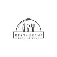 logo alimentaire avec cuillère, fourchette et couteau. création de logo de restaurant