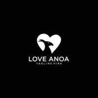 illustration du logo anoa, modèle de logo, amoureux de l'anoa, logo de la communauté. vecteur