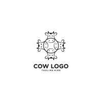 icône du logo vectoriel tête de vache