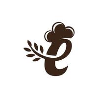 logo de lettre e bon pour toute entreprise alimentaire telle que restaurants, boulangerie, cafés, etc. vecteur