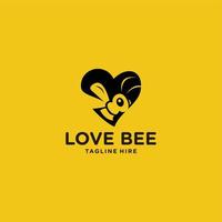 illustration de logo d'abeille, modèle de logo, amoureux des abeilles, logo communautaire.
