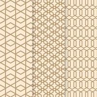 ensemble de motifs géométriques sans soudure. hexagonale géométrique abstraite, cube, conception graphique de cercle. vecteur
